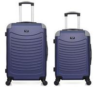 wave paris - lot de 2 - valise weekend et valise cabine congo - marine marine G