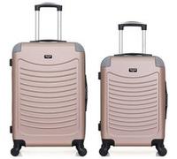wave paris - lot de 2 - valise weekend et valise cabine congo - rose dore rose dore G
