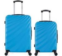 wave paris - lot de 2 - valise weekend et valise cabine danube - bleu bleu G