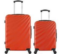 wave paris - lot de 2 - valise weekend et valise cabine danube - orange orange G