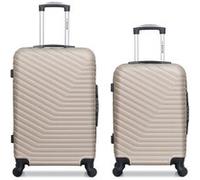wave paris - lot de 2 - valise weekend et valise cabine lena - beige beige G
