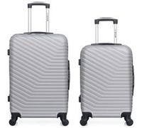 wave paris - lot de 2 - valise weekend et valise cabine lena - gris gris G