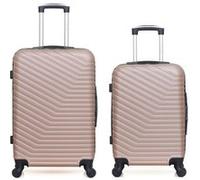 wave paris - lot de 2 - valise weekend et valise cabine lena - rose dore rose dore G