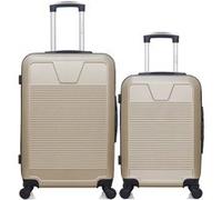 wave paris - lot de 2 - valise weekend et valise cabine selenga - beige beige G