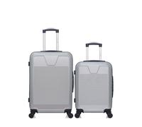 WAVE PARIS - Lot de 2 - Valise weekend et valise cabine SELENGA - GRIS