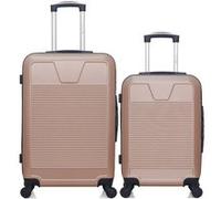 wave paris - lot de 2 - valise weekend et valise cabine selenga - rose dore rose dore G