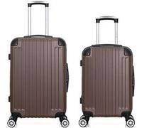 wave paris - lot de 2 - valise weekend et valise cabine tage - marron marron G