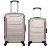 wave paris - lot de 2 - valise weekend et valise cabine xs elbe - beige beige G