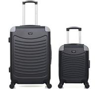 wave paris - lot de 2 - valise weekend et valise cabine xxs congo - noir noir G
