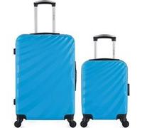 wave paris - lot de 2 - valise weekend et valise cabine xxs danube - bleu bleu G