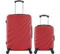 wave paris - lot de 2 - valise weekend et valise cabine xxs danube - bordeaux bordeaux G