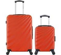 wave paris - lot de 2 - valise weekend et valise cabine xxs danube - orange orange G