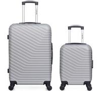 wave paris - lot de 2 - valise weekend et valise cabine xxs lena - gris gris G
