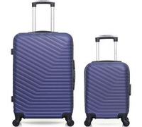 wave paris - lot de 2 - valise weekend et valise cabine xxs lena - marine marine G