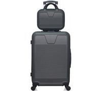 wave paris - lot de 2 - valise weekend et vanity selenga - gris fonce gris fonce G