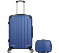 wave paris - lot de 2 - valise weekend et vanity tage - marine marine G