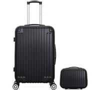 wave paris - lot de 2 - valise weekend et vanity tage - noir noir G