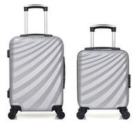wave paris - lot de 2 - valises cabine et cabine xxs danube - gris gris