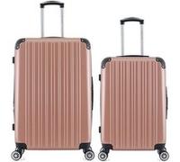 wave paris - lot de 2 - valises grand format et weekend denali - rose dore rose dore G