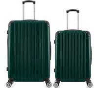 wave paris - lot de 2 - valises grand format et weekend denali - vert fonce vert fonce G