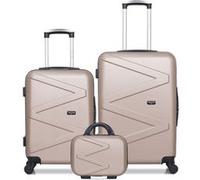 wave paris - lot de 2 valises weekend et cabine + vanity amazone - rose dore rose dore G