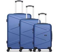 wave paris - lot de 3 - valise grand format, valise weekend et valise cabine amazone - marine marine G
