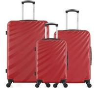 wave paris - lot de 3 - valise grand format, valise weekend et valise cabine danube - bordeaux bordeaux G