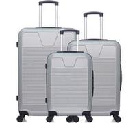 wave paris - lot de 3 - valise grand format, valise weekend et valise cabine selenga - gris gris G