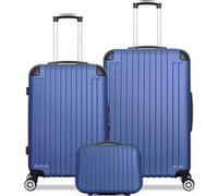 wave paris - lot de 3 - valise grand format, valise weekend et vanity tage - marine marine G