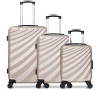 wave paris - lot de 3 - valise weekend, valise cabine et valise cabine xxs danube - beige beige G