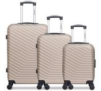 wave paris - lot de 3 - valise weekend, valise cabine et valise cabine xxs lena - beige beige G