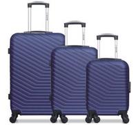wave paris - lot de 3 - valise weekend, valise cabine et valise cabine xxs lena - marine marine G