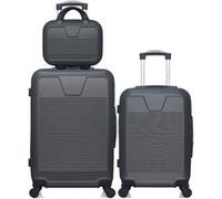 wave paris - lot de 3 - valise weekend, valise cabine et vanity selenga - gris fonce gris fonce G