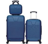 wave paris - lot de 3 - valise weekend, valise cabine et vanity selenga - marine marine G