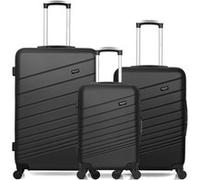 - lot de 3 - valises grand format, weekend et cabine tigre - noir