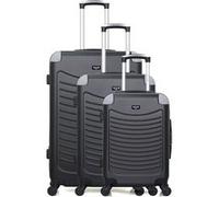 wave paris - set de 3 abs congo 4 roues - noir noir G