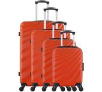 wave paris - set de 4 valises danube-m 75 cm 4 roues - orange orange G