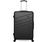 wave paris - valise grand format abs tigre 4 roues 75 cm - noir noir G