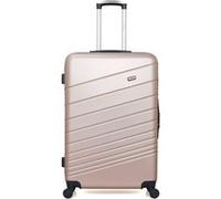 wave paris - valise grand format abs tigre 4 roues 75 cm - rose dore rose dore G