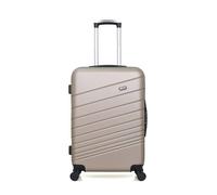 wave paris - valise weekend abs tigre 4 roues 65 cm - beige beige