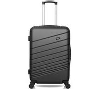 wave paris - valise weekend abs tigre 4 roues 65 cm - gris fonce gris fonce G