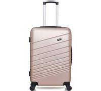 wave paris - valise weekend abs tigre 4 roues 65 cm - rose dore rose dore G
