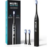 Wave Pro Brosse À Dents Sonique, Pour Blanchiment Des Dents, Avec 120 Jours D'autonomie, Moteur Magnétique Puissant, 2 Têtes De Brosse Dupont De Qualité Supérieure Et 3 Niveaux De Nettoyage Blanc