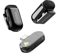 Wave T1 Mini Wireless Tie Mic for iPhone 16 15,Android,Tablet,PC,with USB-C,Noise Reduction,AI Voice Filters,for TikTok Youtube Vlog Video