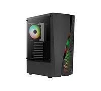 Aerocool - Boîtier PC ATX WAVEBKV3 - Verre trempé, 4 ventilateurs RGB 12 cm - Noir