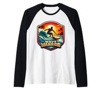 Wave Warrior Planche de Surf avec Citation de Surfeur Manche Raglan