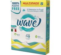 Wave Washing Classic - Le Détergent en Feuilles - 100% SANS PLASTIQUE - Multipack S - 48 lavages - Ecologique - Biodégradable - Compostable
