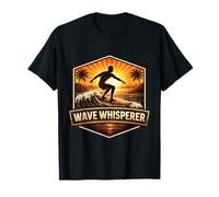 Wave Whisperer Vintage Surfeur Citation Retro Surf Mer T-Shirt