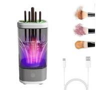 Wavearnn Electric Makeup Brush Cleaner, 2-in-1 Electric Makeup Brush Automatic Cleaner, For Deep Cleaning All Types Of Brushes Set, Air-Drying, With Portable Automatic USB (Grey)