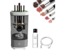 Wavearnn Electric Makeup Brush Cleaner, Wavearnn 2-in-1 Electric Makeup Brush Automatic Cleane, Washing, Air-Drying, For Deep Cleaning All Types Of Brushes Set (Gray,Plug in)